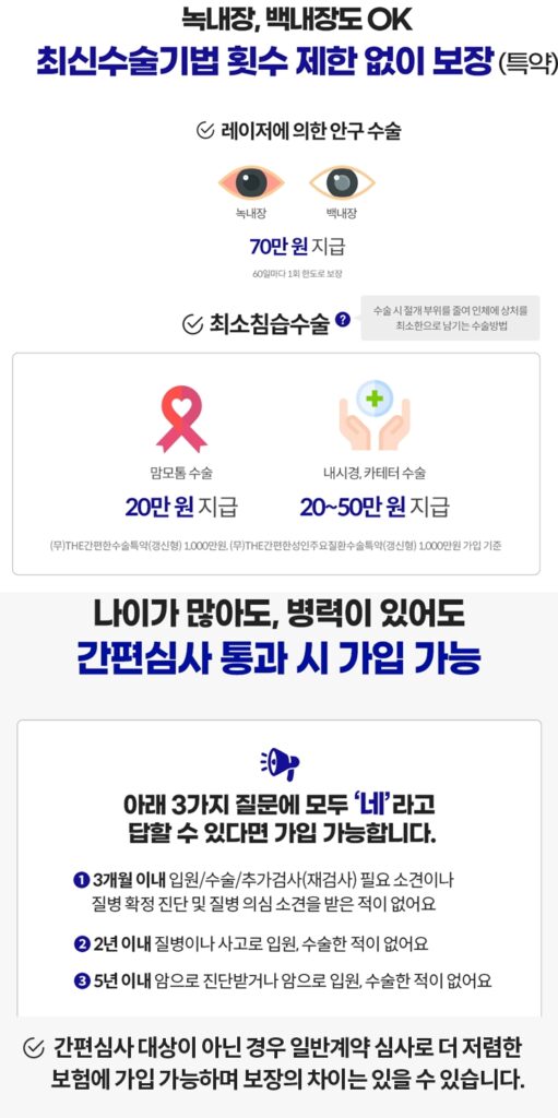 라이나생명 녹내장 백내장 보장