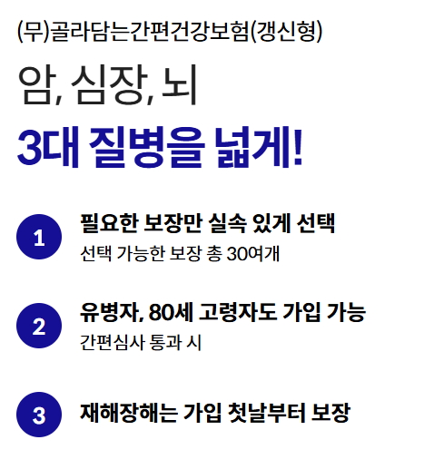 라이나생명 골라담는간편건강보험(갱신형)